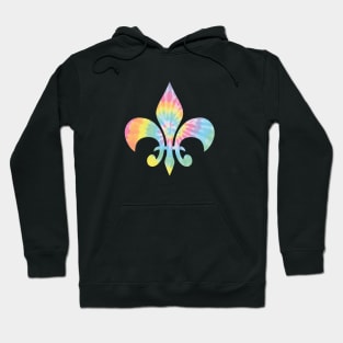 Pastel Tie Dye Fleur de Lis Hoodie